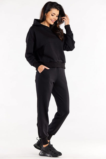 Detail of Infinite You Men's Straight Sweatpants - Elastic waistband and ribbed cuffs for ultimate comfort and elegance.