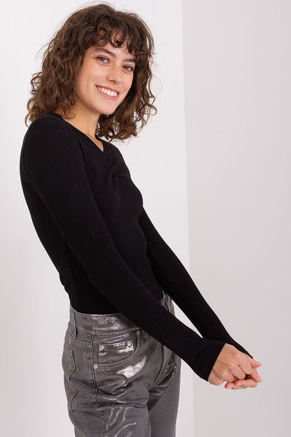 Elegant Heart Neckline Cotton Blouse with Long Sleeves - A sophisticated addition to your wardrobe by BFG, emphasizing feminine curves.