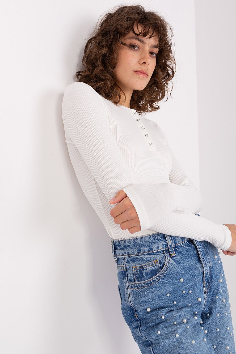 Full view of the elegant cotton blouse by BFG, exemplifying luxury and versatility for both work and social gatherings.