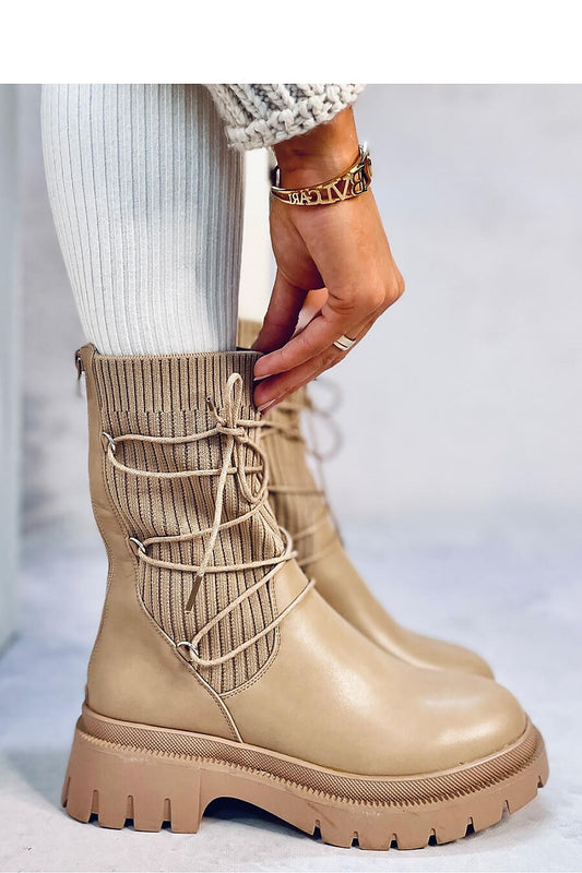 Luxurious Women's Sock Boots with a 4 cm Heel Height and Back Zipper, crafted by Inello with eco-friendly leather for ultimate comfort and sophistication.
