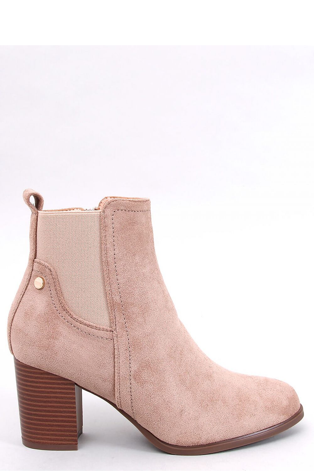 Elegant eco-suede heel boots for women with 8 cm heel and fur lining by Inello, showcasing luxury and comfort in fashion.