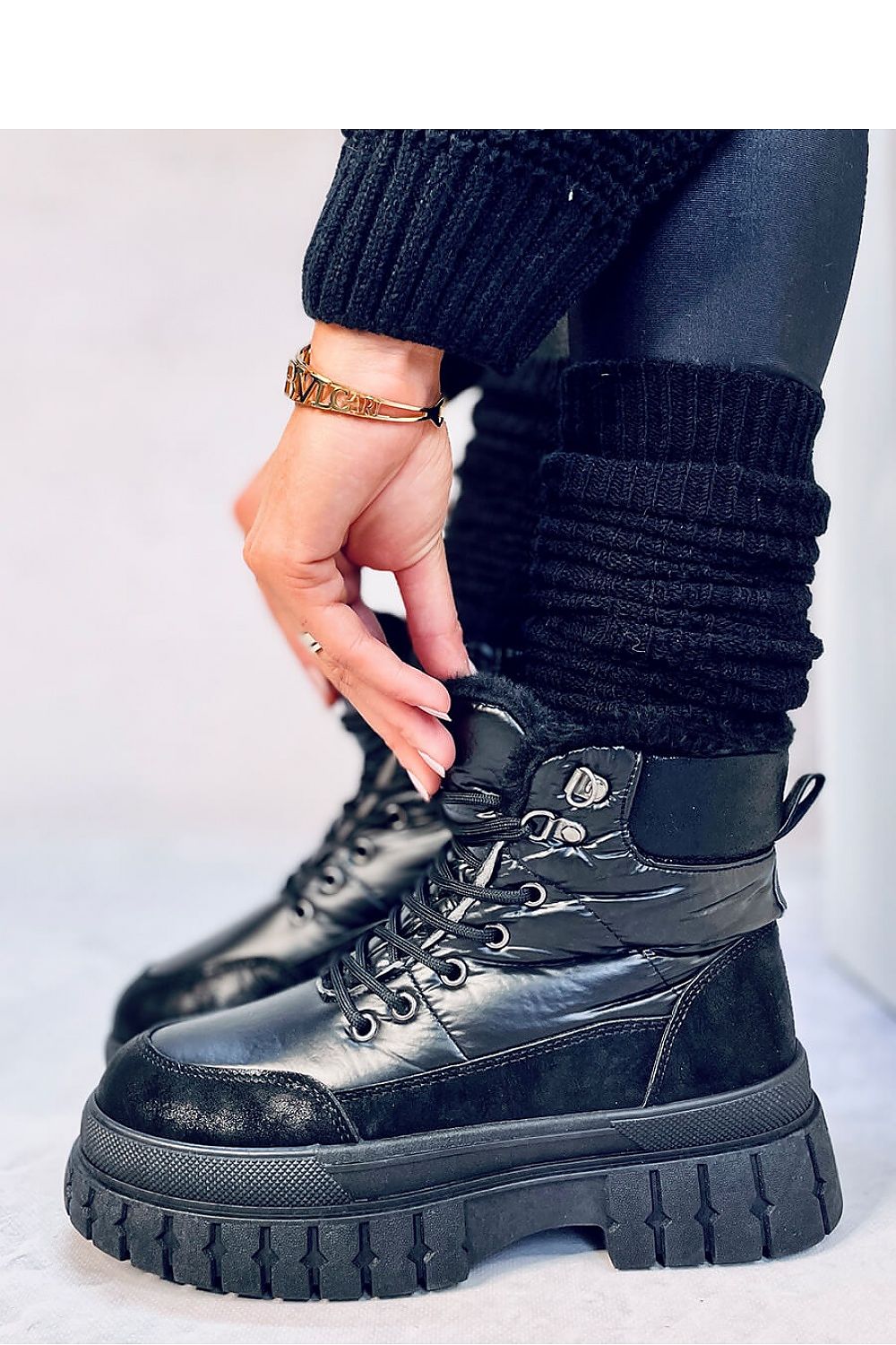 Elegant and sturdy Women's High-Sole Snow Boots by Inello featuring a chic high sole, designed for ultimate warmth and comfort during cold weather.