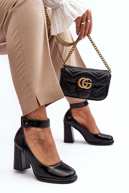 Luxury Eco Leather Block Heel Pumps for Women by Step in Style, elegant design with 9cm heel and eco-friendly materials.