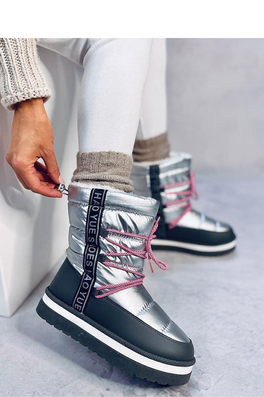 Elegant Inello Women's Snow Boots showcasing orthalion fabric and thick fur insulation for luxury winter styling.