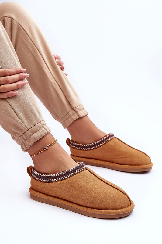 Luxurious eco-suede slip-on slippers with a thick fur lining and non-slip sole for ultimate winter comfort by Step in Style.