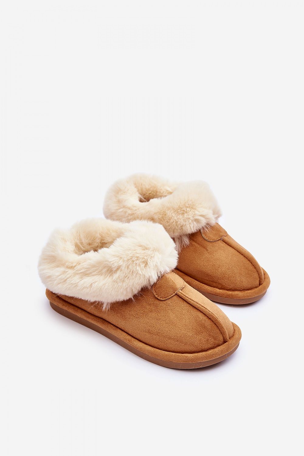 Elegant Eco Suede Slip-On Slippers with fur lining from Step in Style, designed for ultimate comfort and warmth in the home.