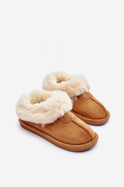 Elegant Eco Suede Slip-On Slippers with fur lining from Step in Style, designed for ultimate comfort and warmth in the home.