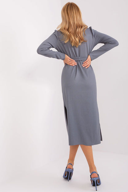 Lakerta Elegant Midi Dress featuring a unique cutout design and luxurious ribbed texture, perfect for elevating your style.