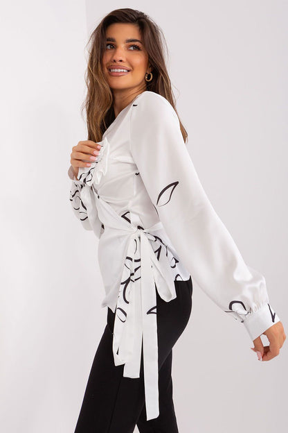 Sophisticated Luxury Lakerta Formal Blouse showcasing a unique patterned fabric, perfect for upscale events.