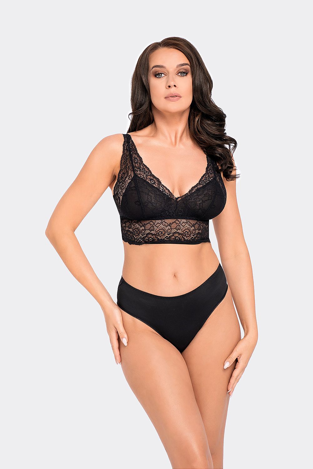 Elegant Babell Women's BBL 195 Panties showcasing soft silky microfiber front and intricate lace back, offering ultimate comfort and sophistication.