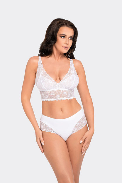 Babell Classic BBL 194 Midi Cotton Panties in elegant lace trim, offering luxurious comfort for everyday wear.