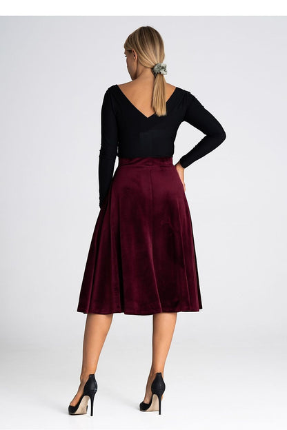 Premium Figl Collection's elegant midi skirt showcasing its luxurious fabric and flattering fit.