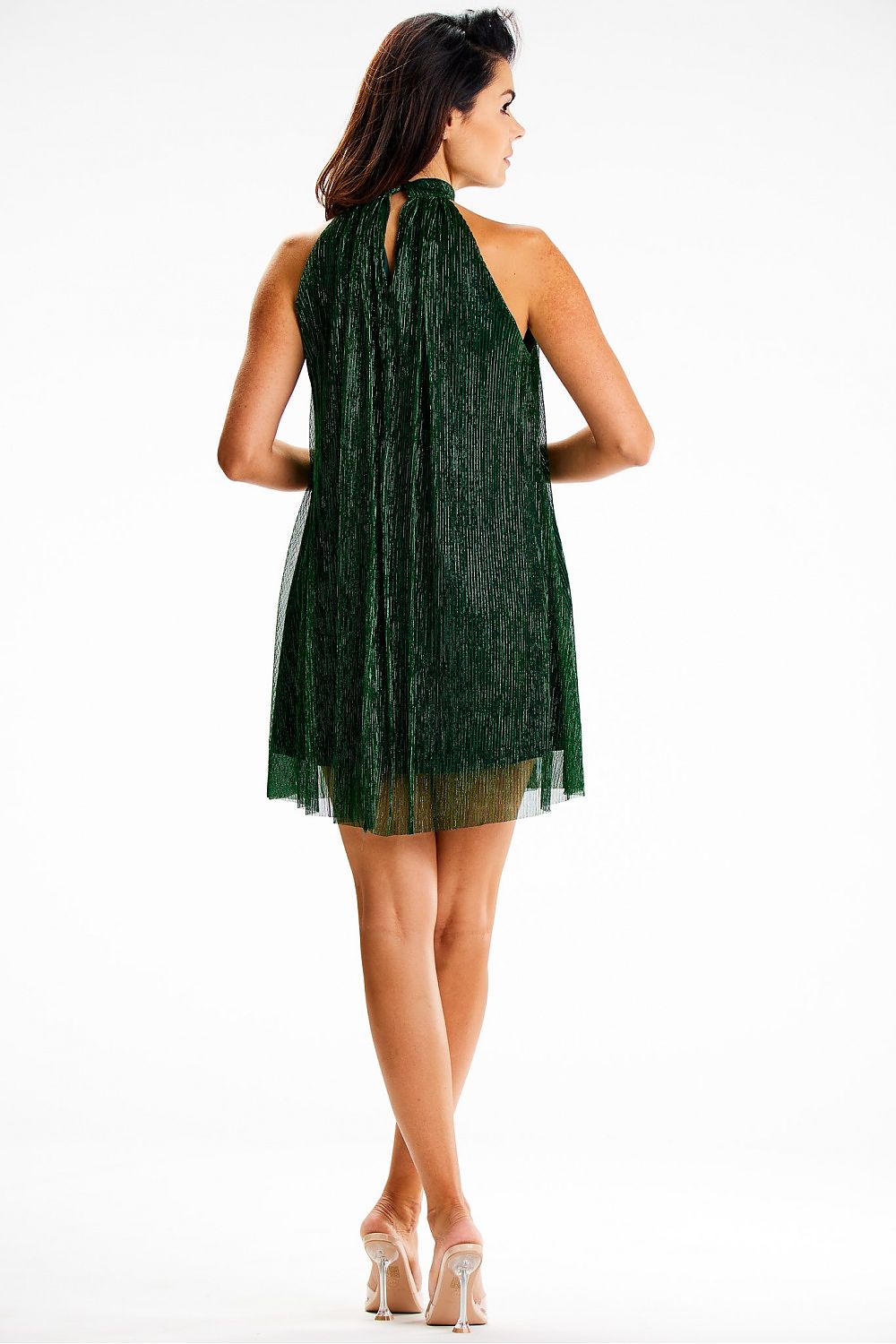 Model wearing the stunning luxury evening dress by Awama, highlighting its flattering silhouette and sophisticated design for elegant occasions.