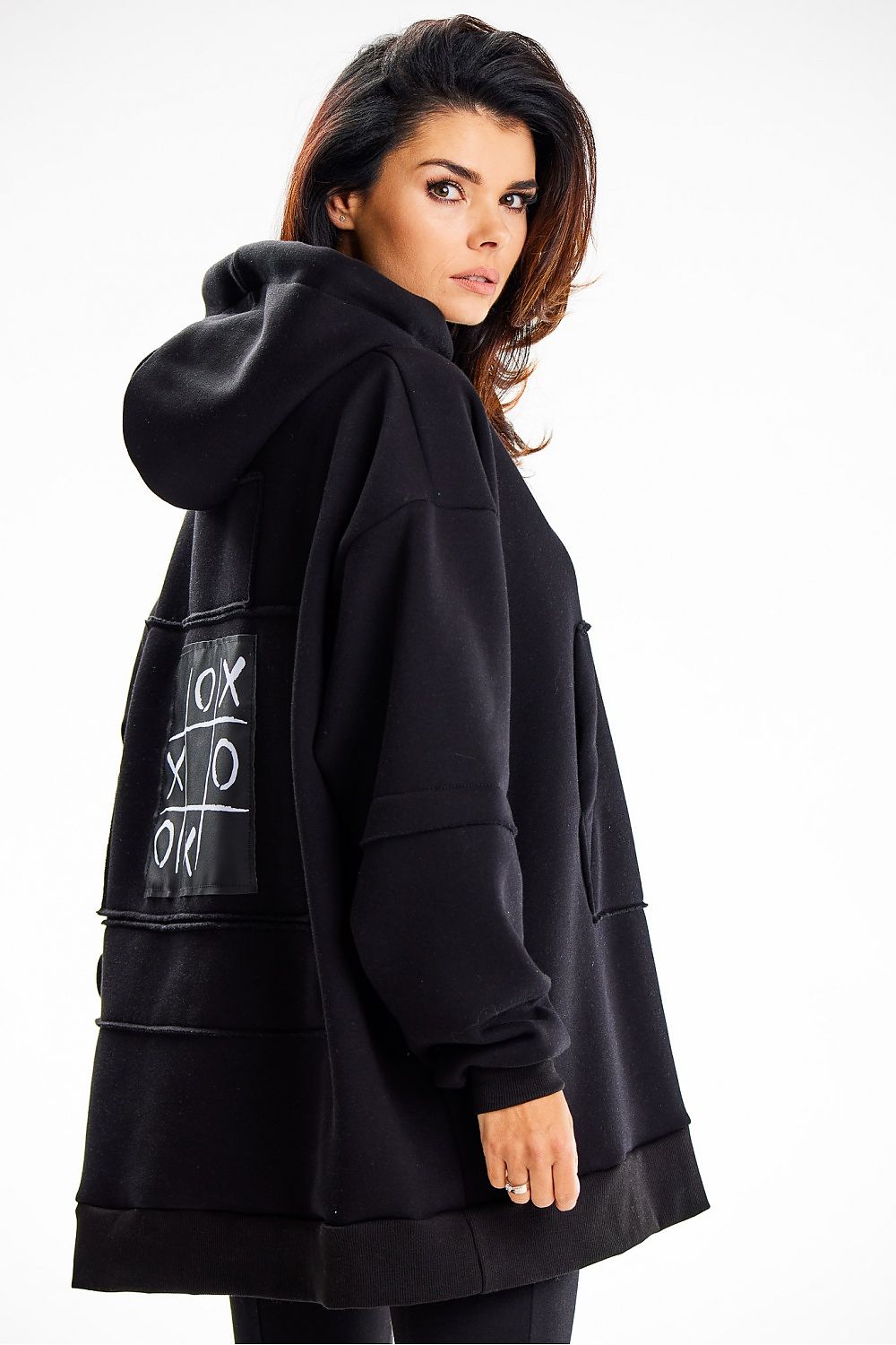 Elegant Infinite You Premium Cotton Sweatshirt Hoodie with spacious front pocket and stylish back patch, showcasing luxury and comfort.