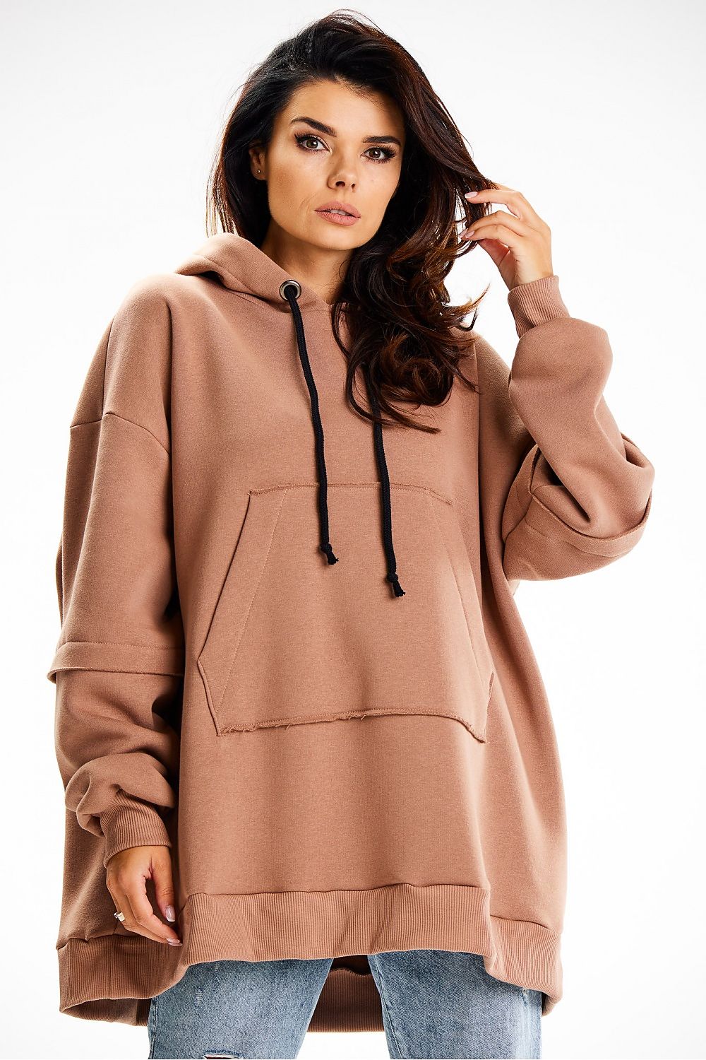 Chic and comfortable Infinite You Premium Cotton Sweatshirt Hoodie in a fashionable style, ideal for any occasion with a functional front pocket.