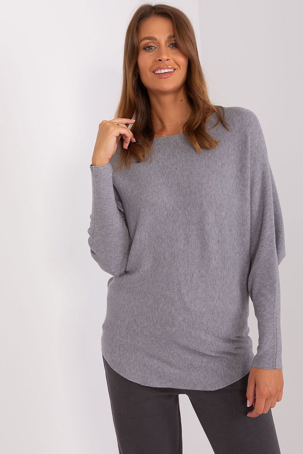 Luxurious Women's Batwing Sweater in soft viscose blend by Factory Price, perfect for casual elegance and everyday wear.