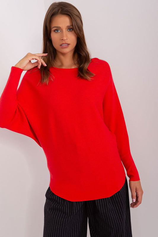 Luxury Women's Batwing Sweater in Soft Viscose Blend by Factory Price, showcasing elegant casual style for work and outings.