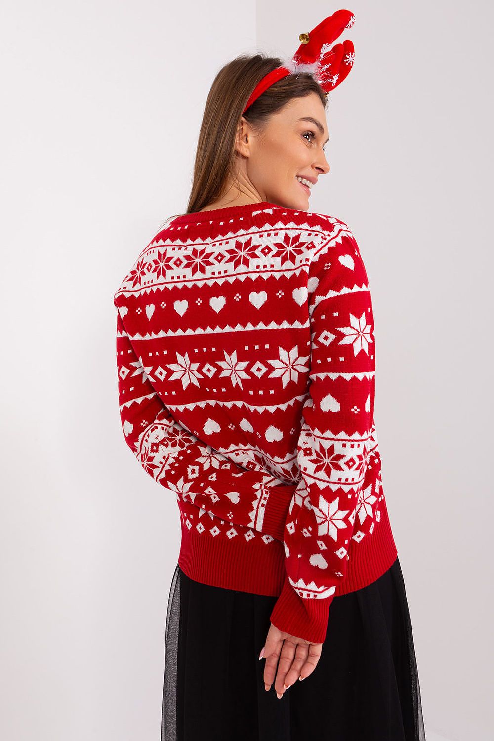 Stylish festive Christmas jumper by Sublevel - a luxurious long sleeve polyacrylic sweater perfect for holiday comfort.
