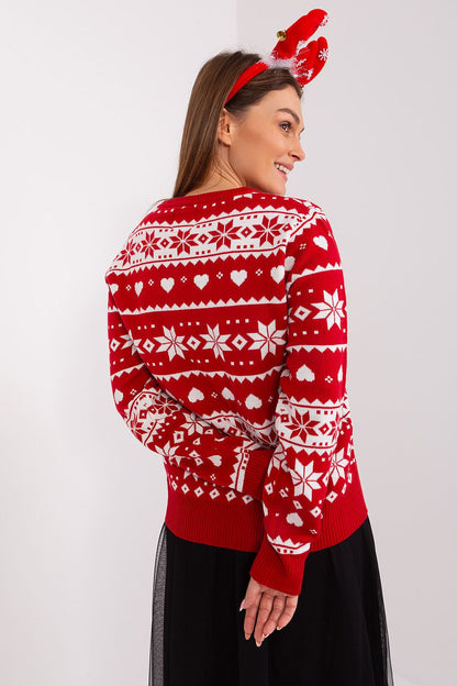 Stylish festive Christmas jumper by Sublevel - a luxurious long sleeve polyacrylic sweater perfect for holiday comfort.