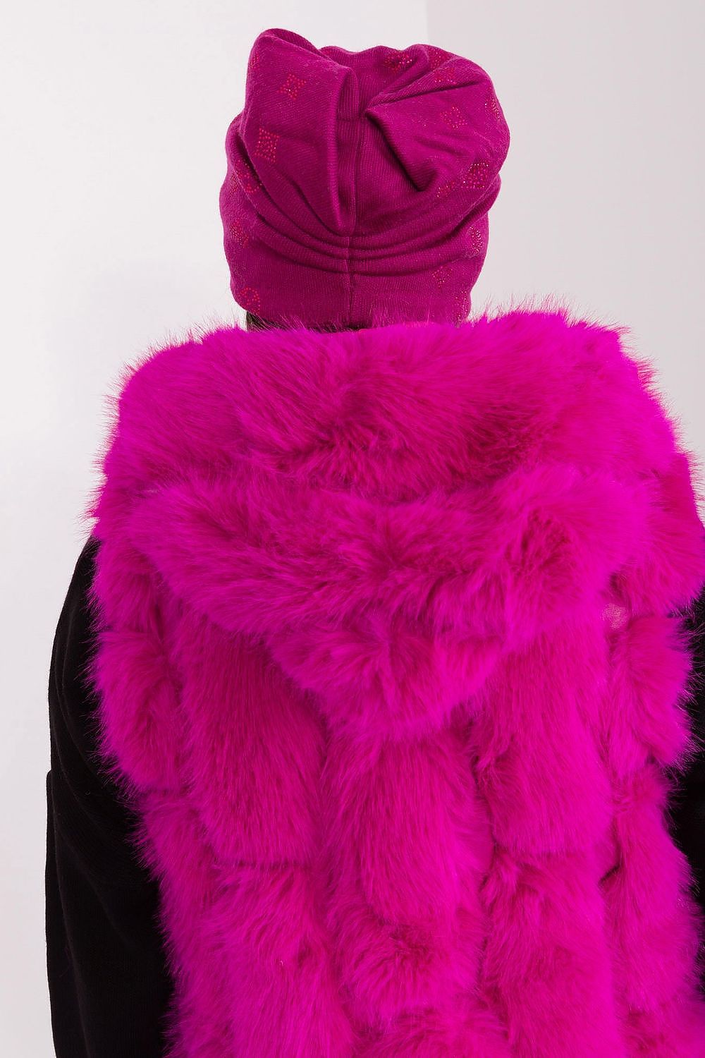 Chic and warm women's beanie hat by AT, made from a cashmere blend and accented with rhinestones, perfect for winter elegance.