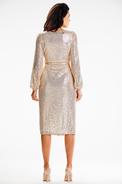 Luxurious Awama sequin envelope dress displaying exquisite craftsmanship, designed to elevate any formal look.