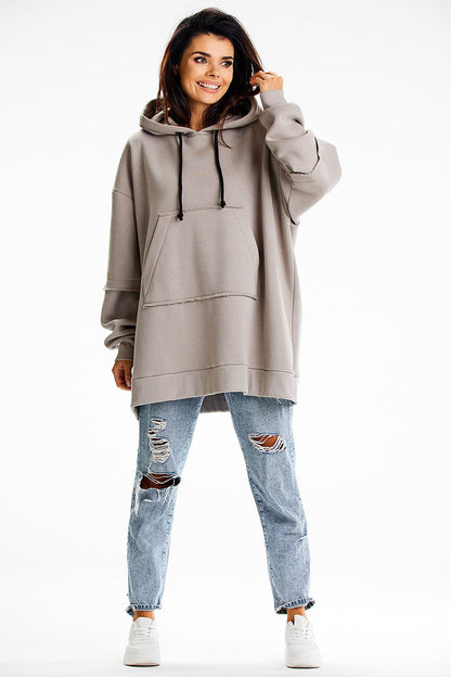 Premium Infinite You hoodie made from high-quality cotton, highlighting its spacious pocket and exclusive back patch detailed design.