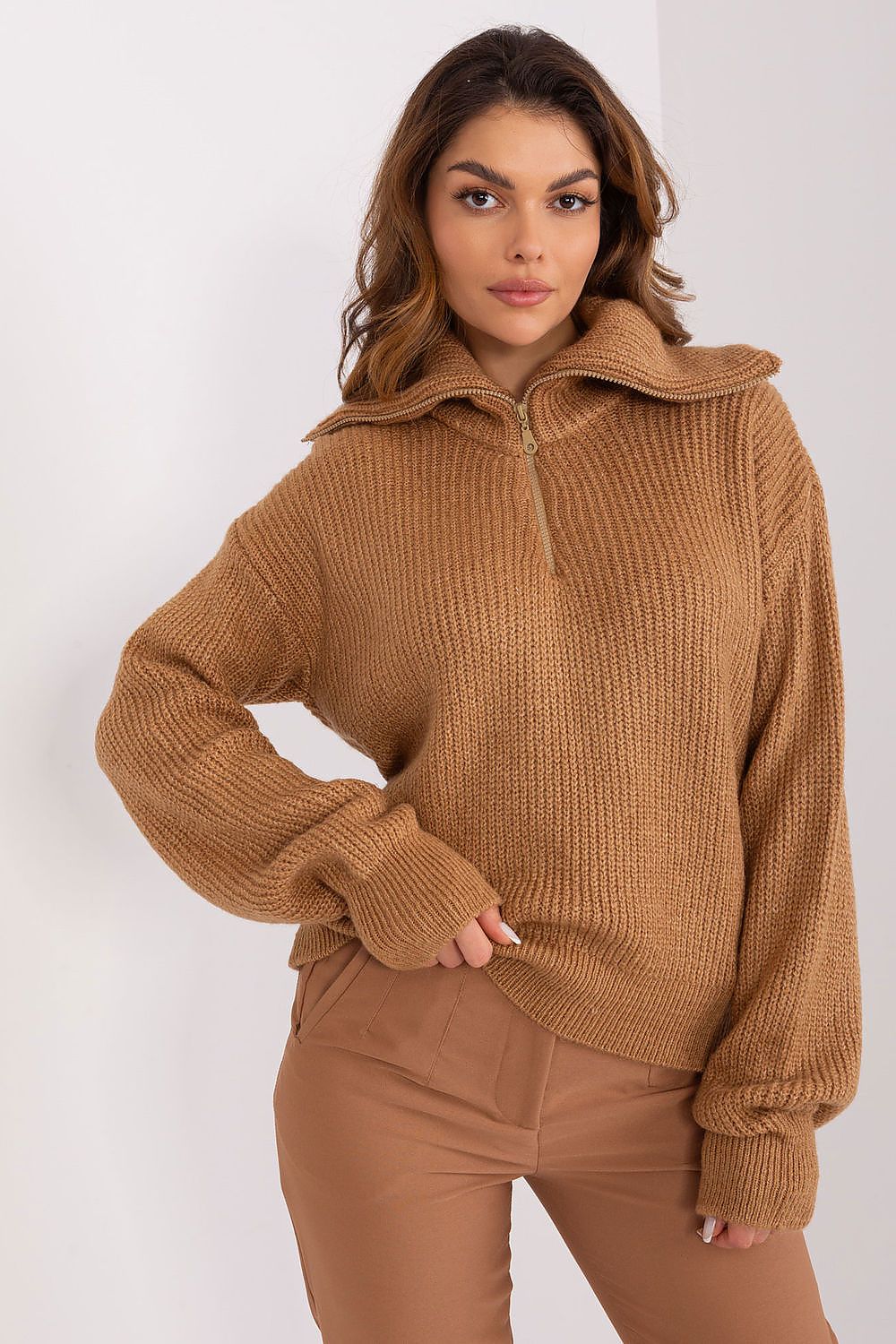 Elegant Luxury Turtleneck Sweater by Badu in a soft acrylic blend, perfect for chic everyday wear.