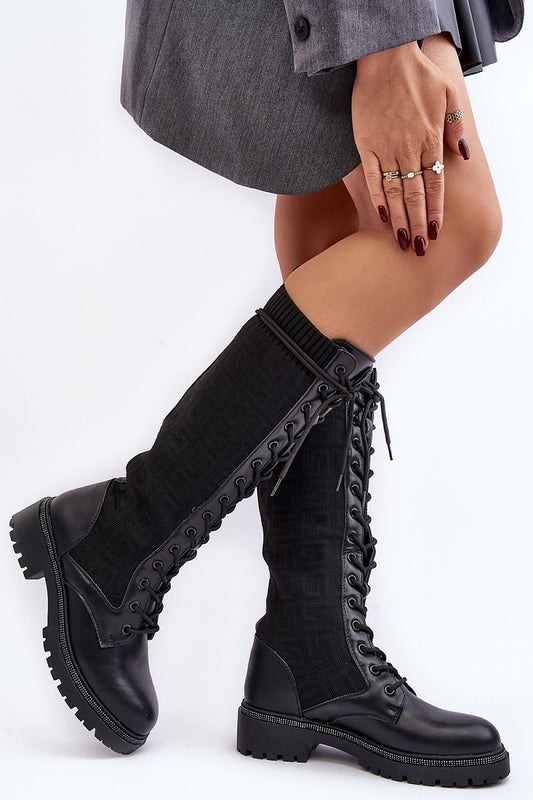 Elegant and sustainable women's thigh-high boots crafted from eco leather by Step in Style, showcasing a sock-like fit and perfect for fall fashion.