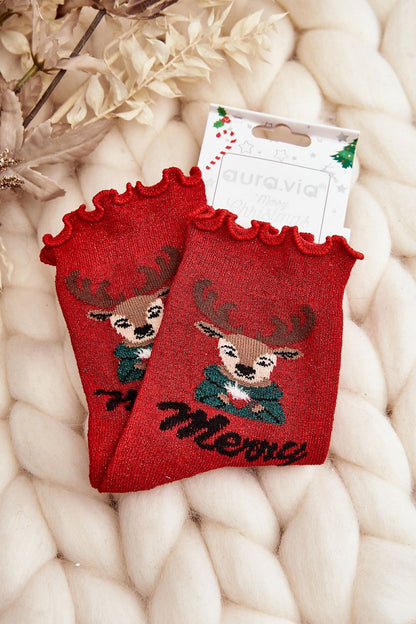 Premium soft cotton blend Christmas socks for women by Step in Style, the perfect luxurious gift for holiday celebrations.