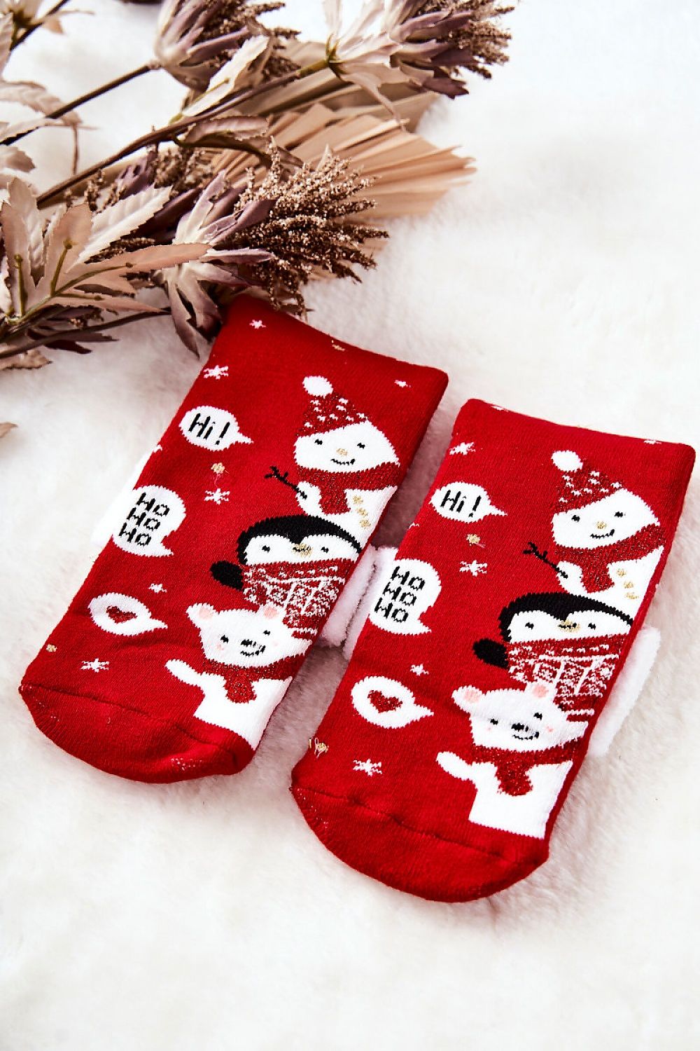 Luxurious Christmas motif socks by Step in Style, featuring a non-slip design and a soft cotton blend for exceptional warmth and comfort during cold days.