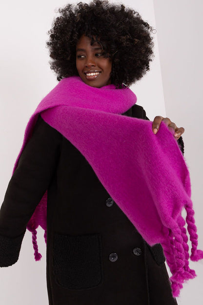 Versatile warm shawl featuring a textured design, ideal for layering by AT during cold seasons.