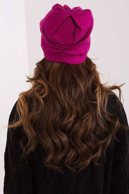 Luxury cashmere blend women's beanie hat by AT featuring decorative rhinestones, perfect for warmth and style in winter.