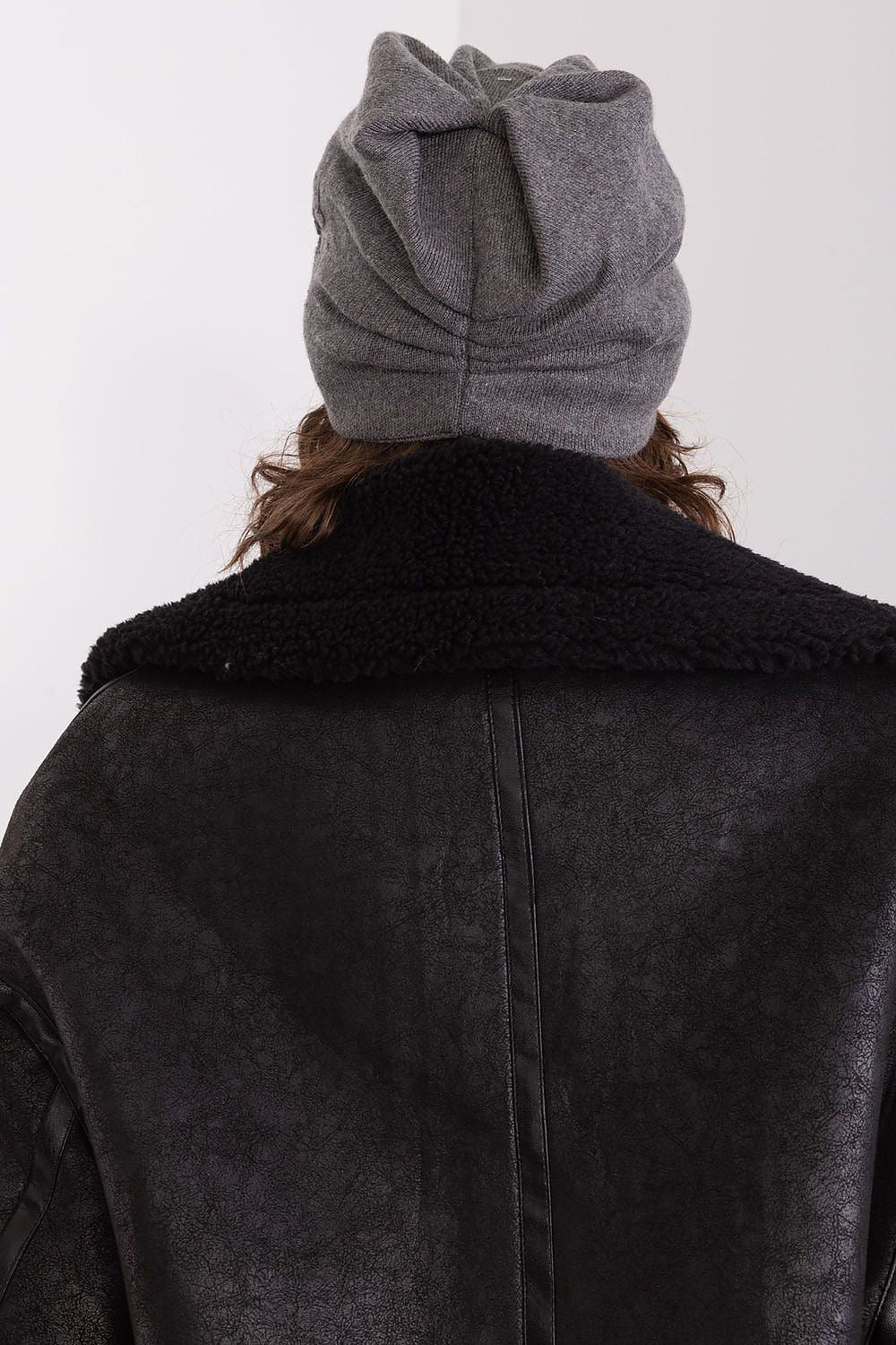 PLuxurious warm women's beanie hat with rhinestone details from AT, crafted in a soft cashmere blend.