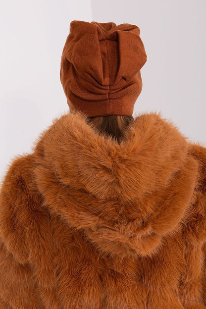 Luxury cashmere blend women's beanie hat by AT featuring decorative rhinestones, perfect for winter warmth.