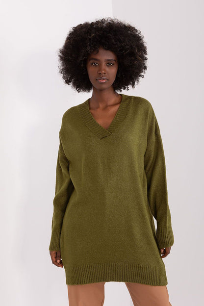 Elegant Women's Acrylic Blend Sweater by Badu featuring a heart neckline and classic cut, ideal for timeless style and luxury comfort.