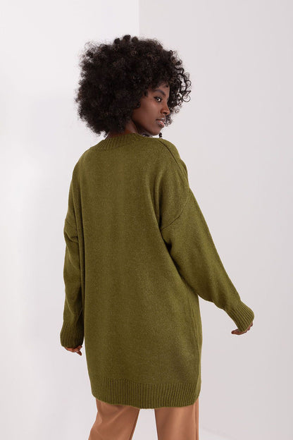 Badu Women's Acrylic Blend Sweater displayed in a stylish setting, highlighting its modern elegance and versatility for both everyday and formal wear.