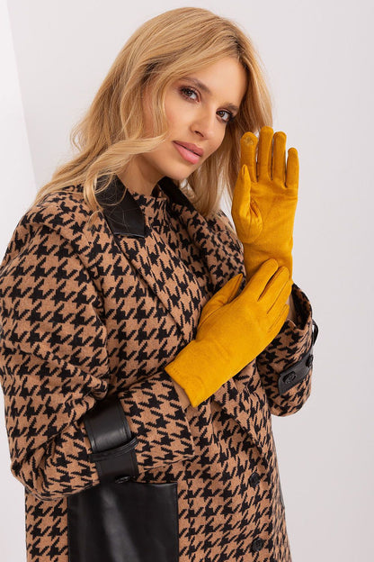Elegant Women's Insulated Gloves by AT featuring a stylish embroidered flower for enhanced touchscreen compatibility.