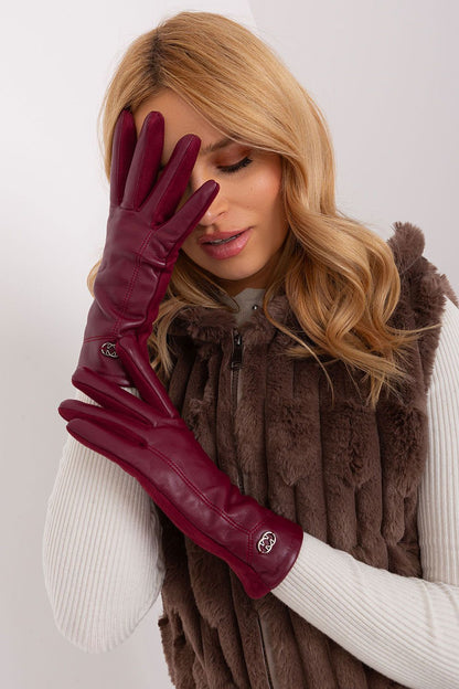 Exquisite AT women's gloves, designed for warmth and elegance with touchscreen compatibility and beautiful floral embroidery.