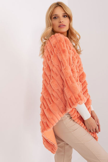 Luxurious Casual Poncho by AT featuring varied textures and a versatile fit for elegant everyday wear.