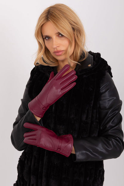AT's luxurious women's gloves with a unique flower embroidery on the index finger for touchscreen capability.