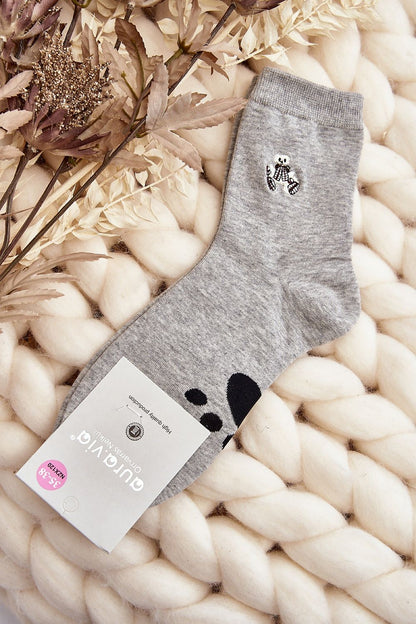 Stylish winter ankle socks for women by Step in Style, showcasing a charming teddy bear and heart design, ideal for gifting.
