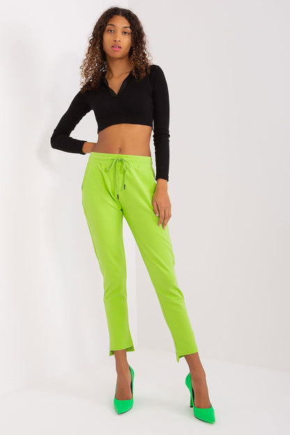 Luxury cotton blend sweatpants for women by Relevance featuring tapered legs and adjustable waist, ideal for sporty and casual styling.