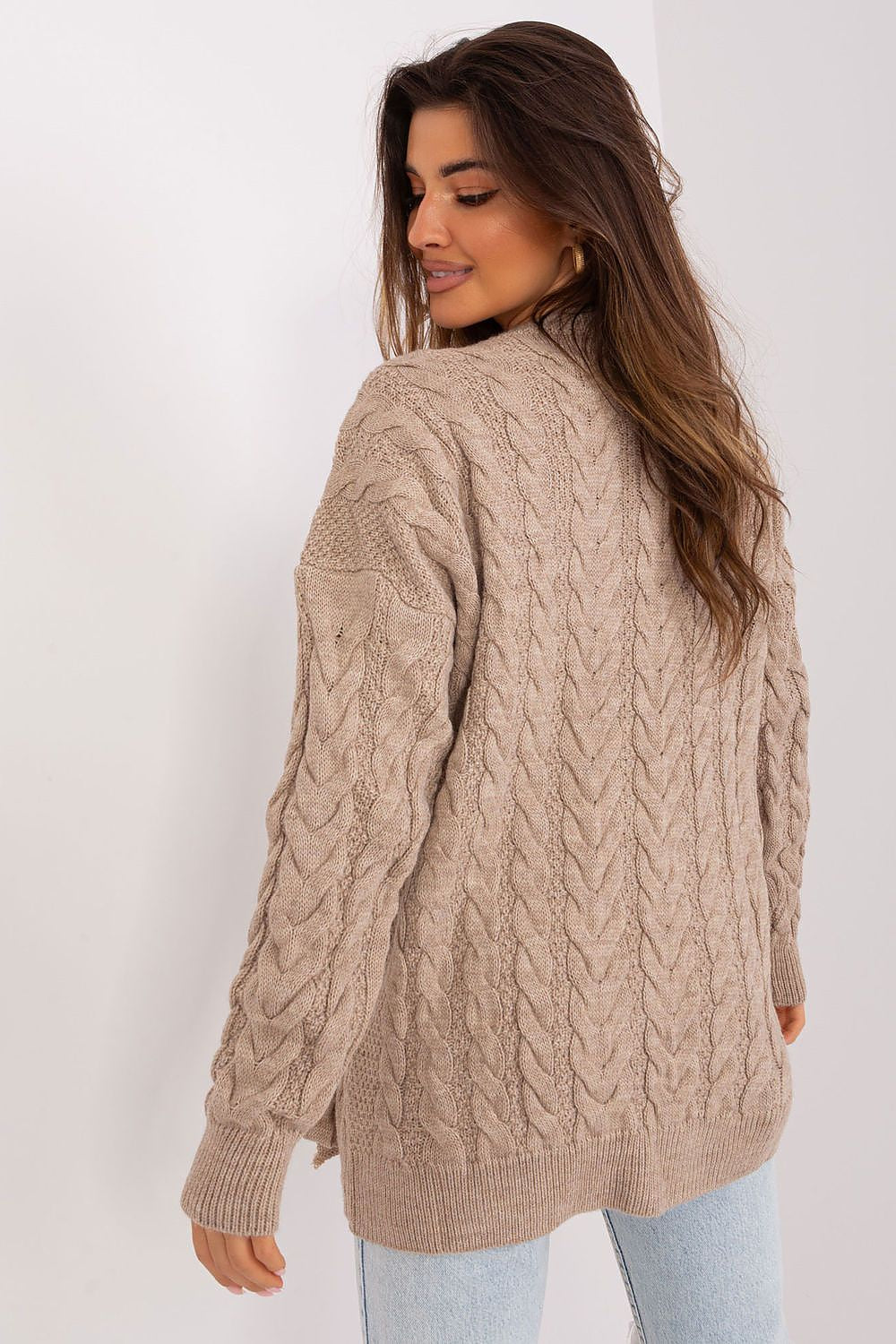 Badu's beautifully crafted women's sweater with a trendy plaid pattern, designed for comfort and style.