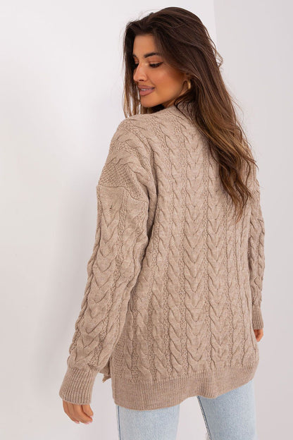 Badu's beautifully crafted women's sweater with a trendy plaid pattern, designed for comfort and style.
