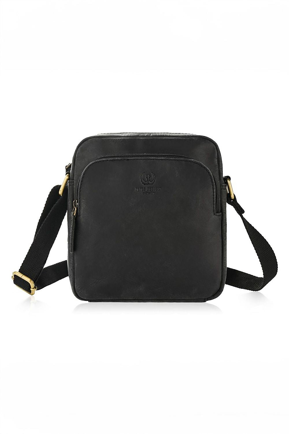 Elegant brown leather shoulder bag T-63-HBR by Galanter with adjustable strap, designed for comfort and sophistication.