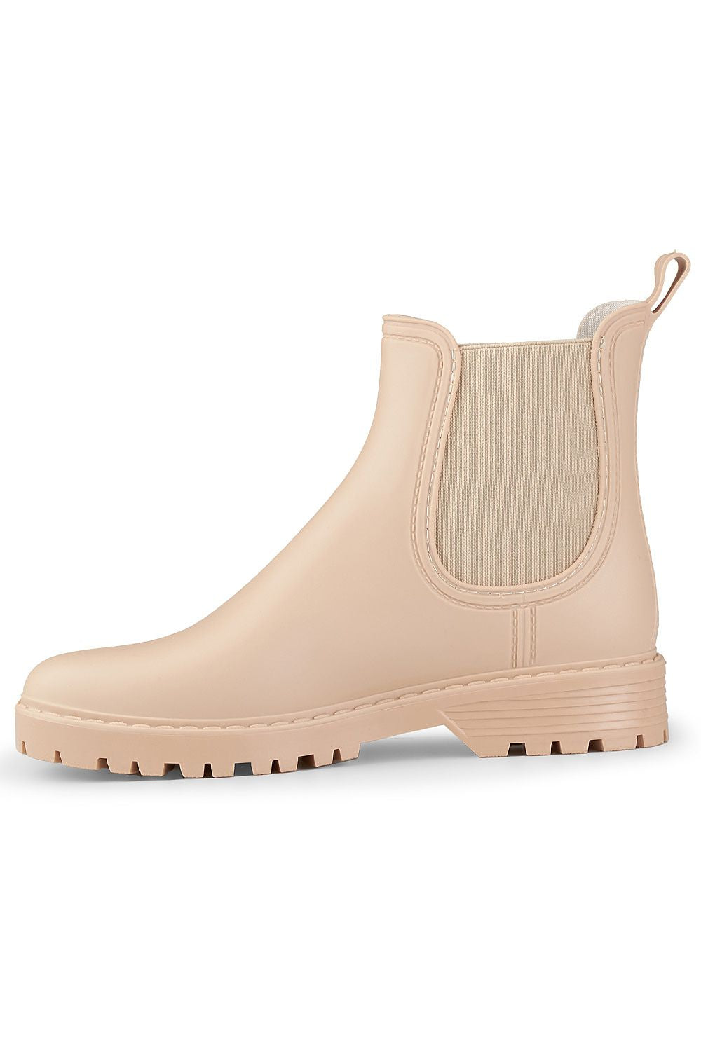 Exquisite PRIMO Women's Beige Wellington Boots showcasing durable rubber upper and elegant 14cm height, ideal for stylish autumn-winter wear.
