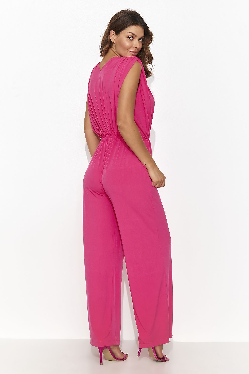 Versatile women's jumpsuit from Numinou, crafted for elegance and ease, featuring chic creases at the shoulders.