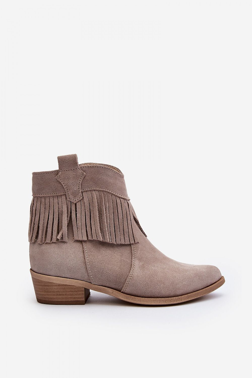 Elegant women's leather heel boots by Step in Style featuring stylish zipper and tassels, perfect for luxury spring styling.