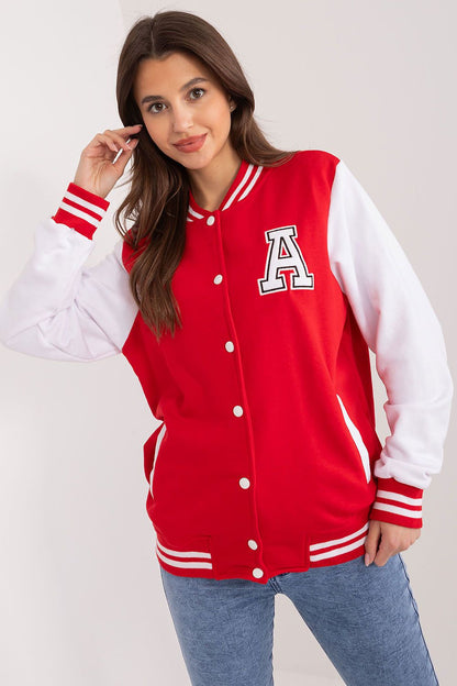 Chic women's sweatshirt with ribbed stripes by Relevance, combining functionality and style for a versatile addition to any activewear collection.