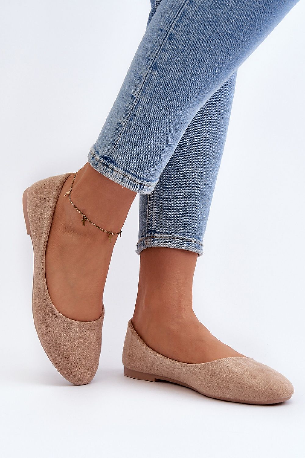Stylish eco-suede ballerinas by Step in Style, designed for maximum comfort with a luxurious soft leather footbed.